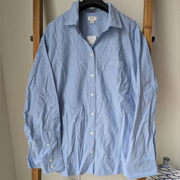 NWT J. Crew Men's Blue Button-down Shirt - Size 2XL - Picture 1 of 6